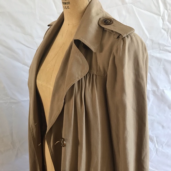 NEVER WORN ANTHROPOLOGIE light trench beige - S - Picture 4 of 7